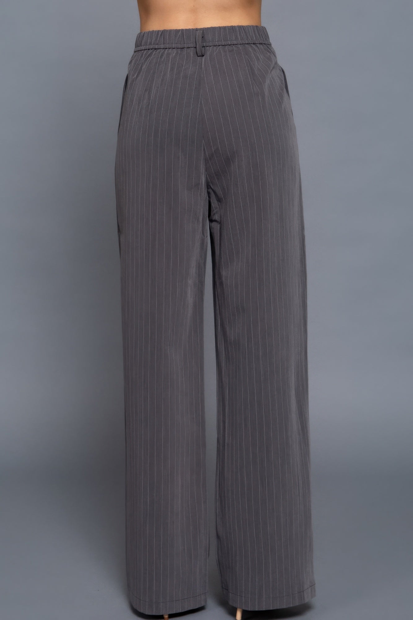 Pin Stripe Woven Straight Pants - Tigbul's Variety Fashion Shop