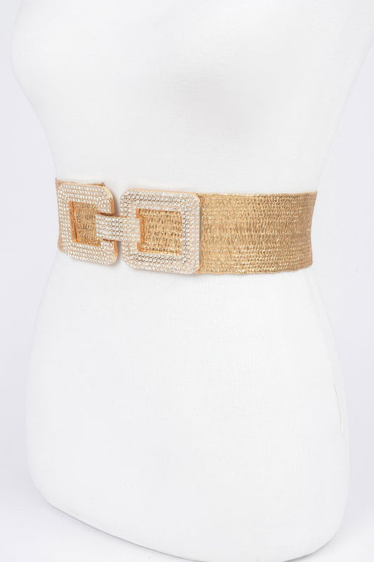 Rhinestone Elastic Belt - Tigbul's Variety Fashion Shop