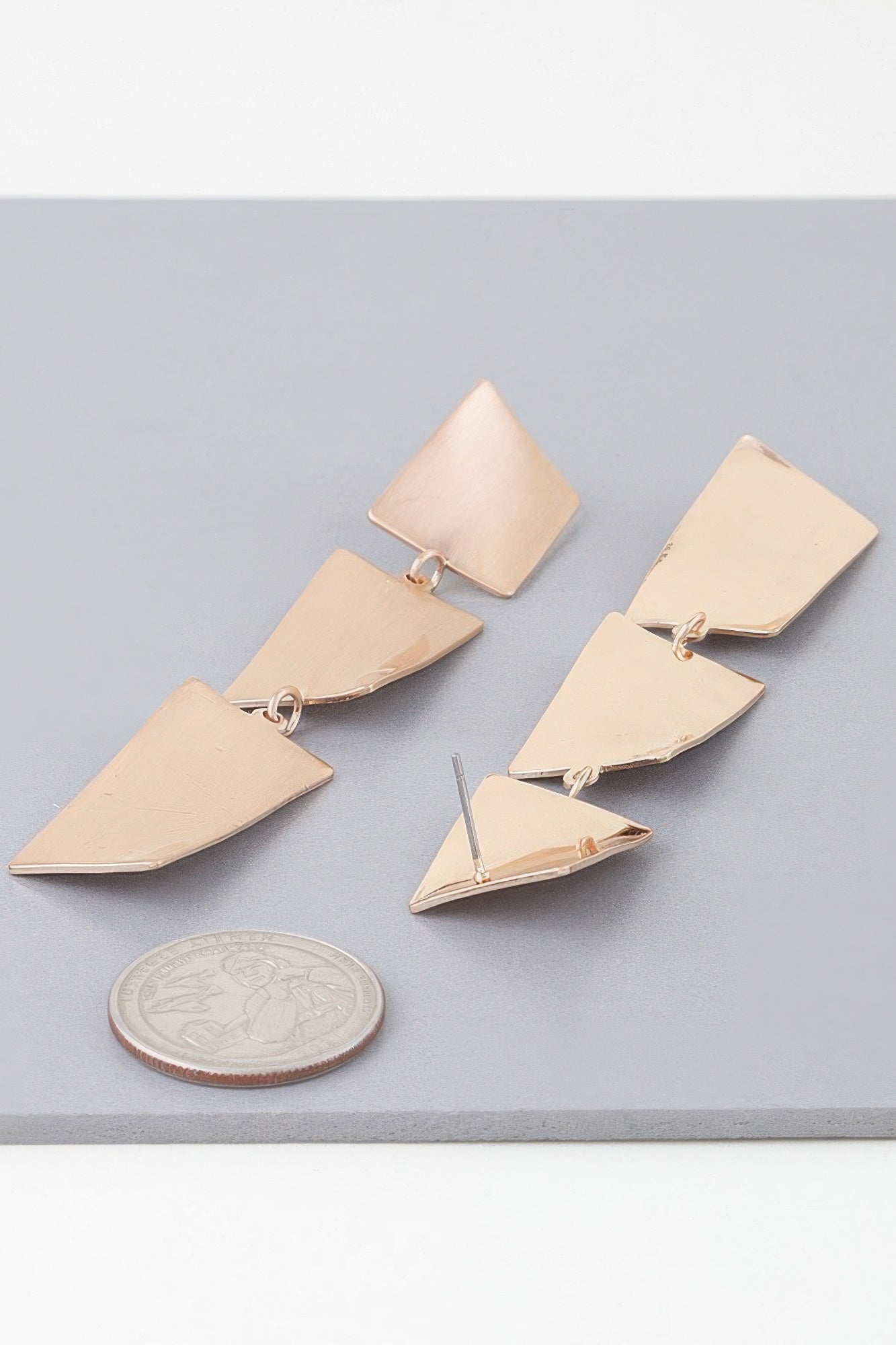Triple Geometric Drop Earrings - Tigbul's Variety Fashion Shop
