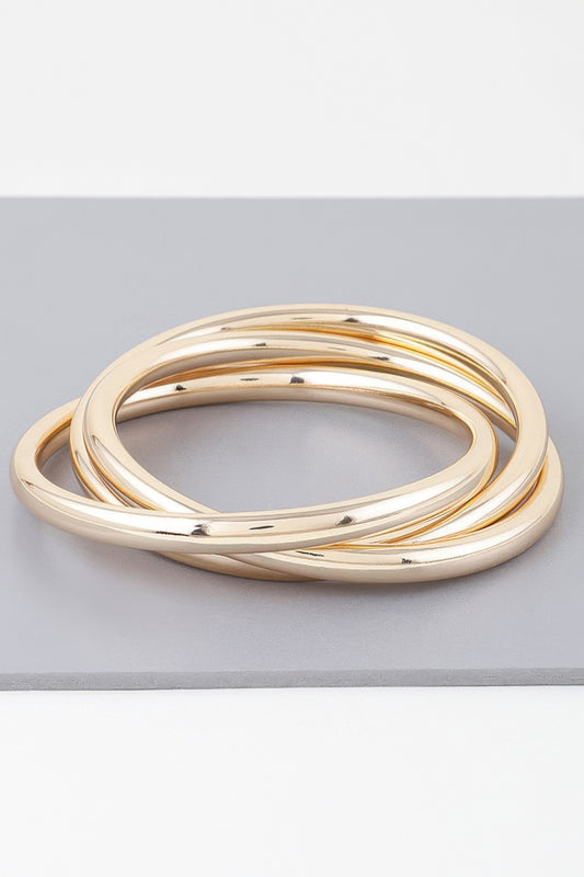 Triple Shiny Bangle Bracelet - Tigbul's Variety Fashion Shop