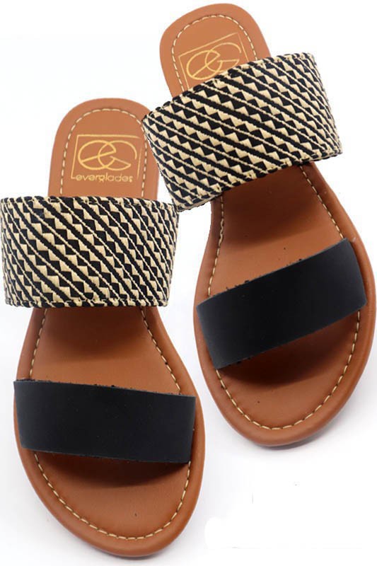 Two Band Slide Sandal - Tigbul's Variety Fashion Shop