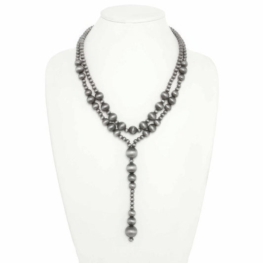Western Multi Strand Beaded Lariat Necklace - Tigbul's Variety Fashion Shop