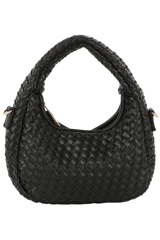 Woven Mini Hobo Shoulder Bag - Tigbul's Variety Fashion Shop