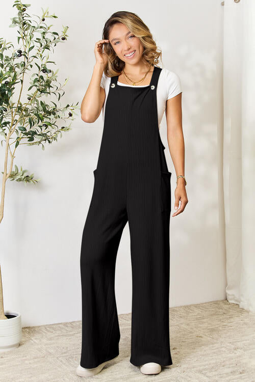 Wide Strap Overall with Pockets - Tigbuls Variety Fashion