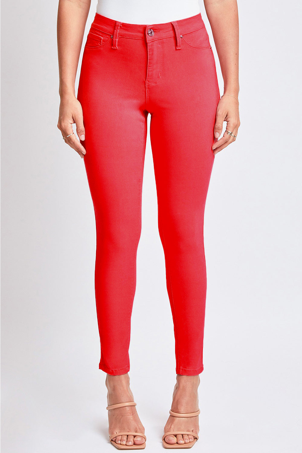 YMI Jeanswear Red Hyperstretch Mid-Rise Skinny Jean Small-3XL - Tigbul's Variety Fashion Shop