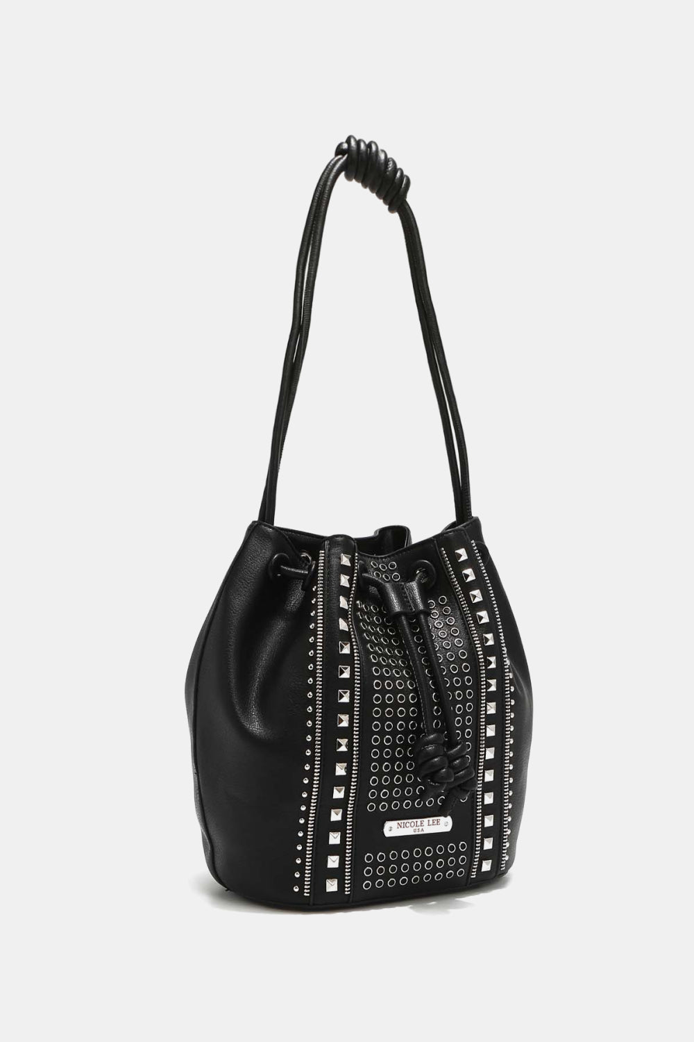 Nicole Lee USA Amy Studded Bucket Handbag - Tigbul's Fashion