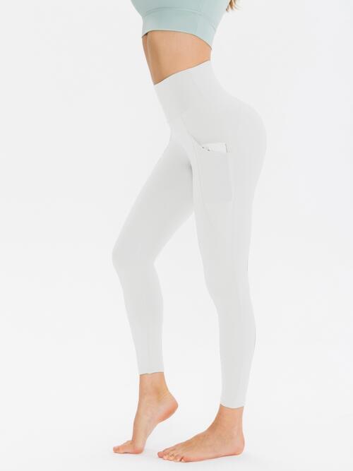 Wide Waistband Sports Leggings - Tigbuls Variety Fashion