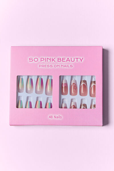SO PINK BEAUTY Press On Nails 2 Packs - Tigbul's Variety Fashion Shop