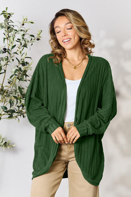 Open Front Long Sleeve Cardigan Sizes Small to 3XL - Tigbuls Variety Fashion