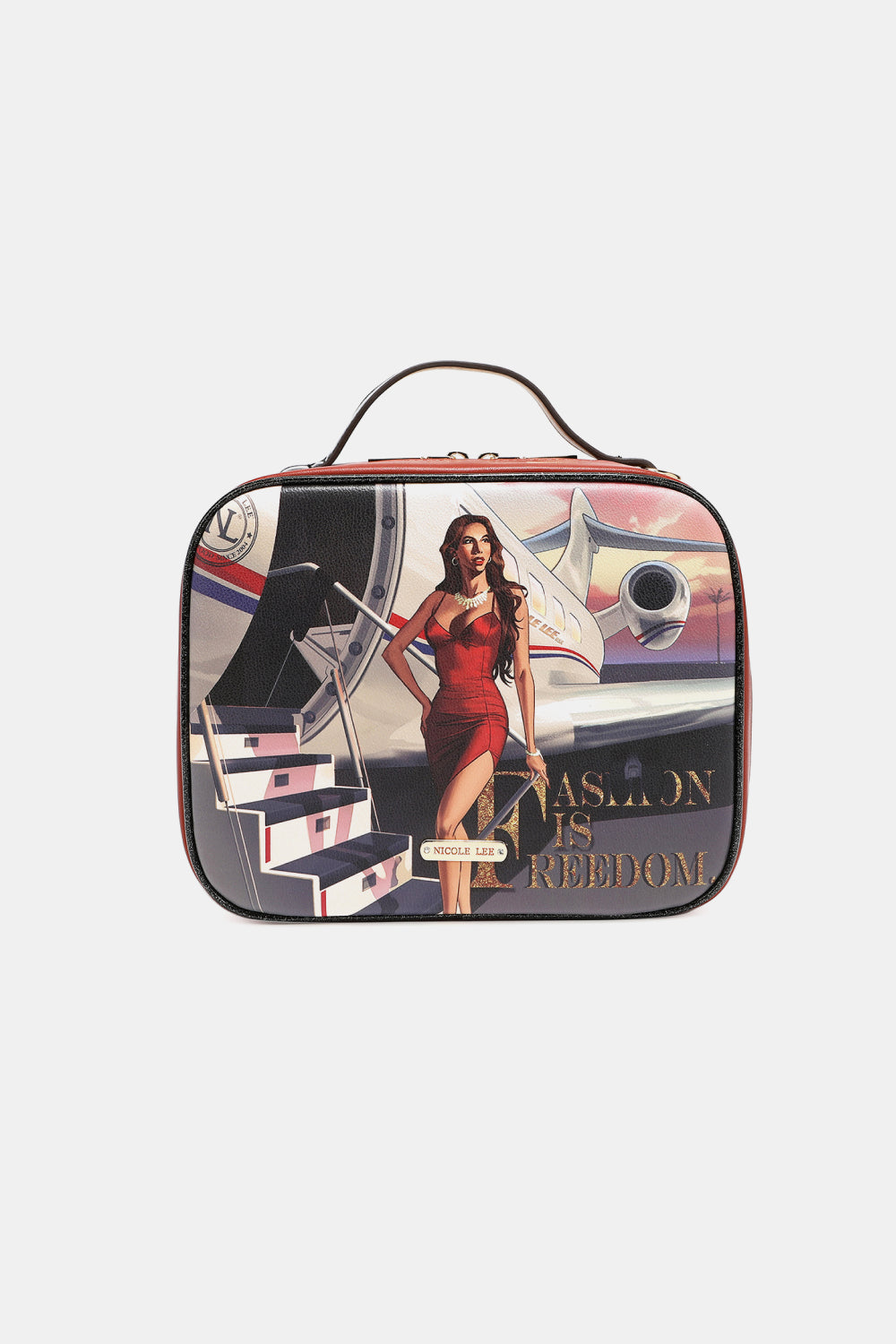 Nicole Lee USA Printed Handbag with Three Pouches - Tigbul's Variety Fashion Shop