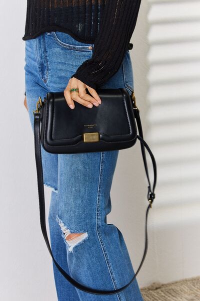 David Jones PU Leather Crossbody Bag - Tigbuls Variety Fashion
