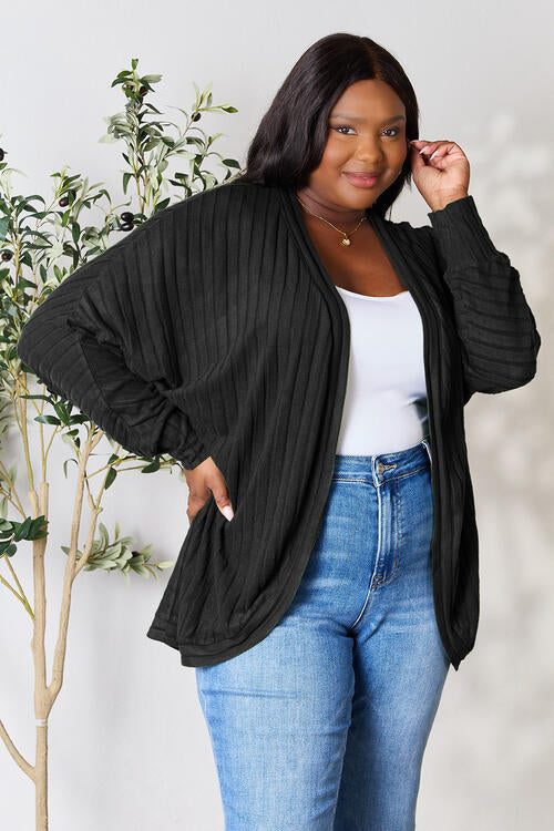 Open Front Long Sleeve Cardigan Sizes Small to 3XL - Tigbuls Variety Fashion