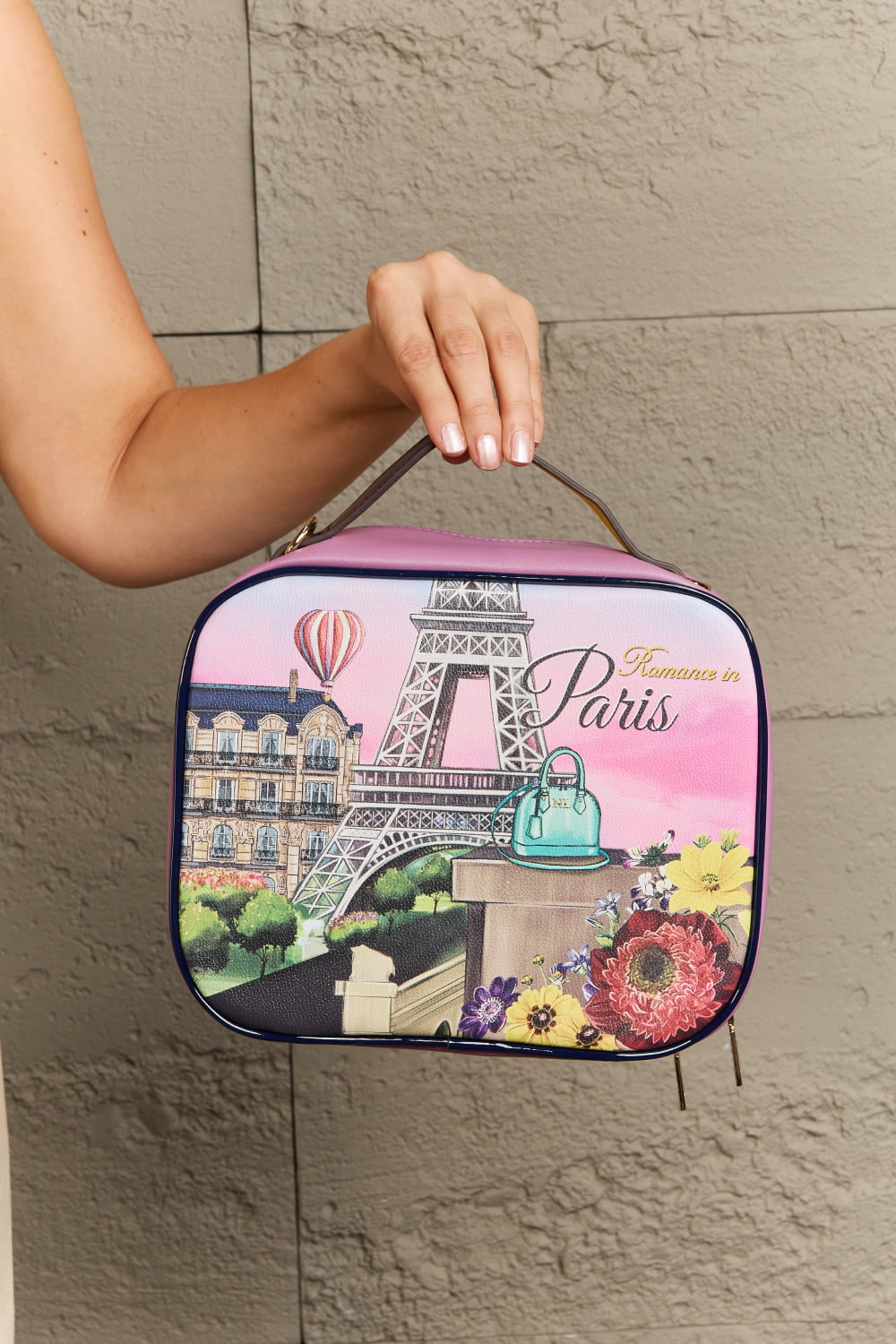 Nicole Lee USA Printed Handbag with Three Pouches - Tigbul's Variety Fashion Shop