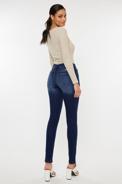 Kancan Mid Rise Gradient Skinny Jeans - Tigbul's Variety Fashion Shop