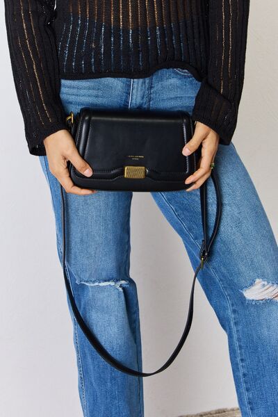 David Jones PU Leather Crossbody Bag - Tigbuls Variety Fashion