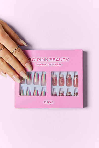 SO PINK BEAUTY Press On Nails 2 Packs - Tigbul's Variety Fashion Shop