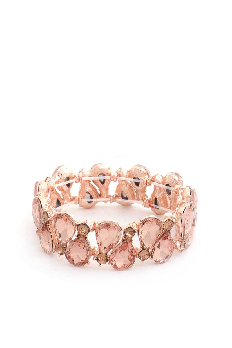 Teardrop Rhinestone Stretch Bracelet - Tigbul's Variety Fashion Shop