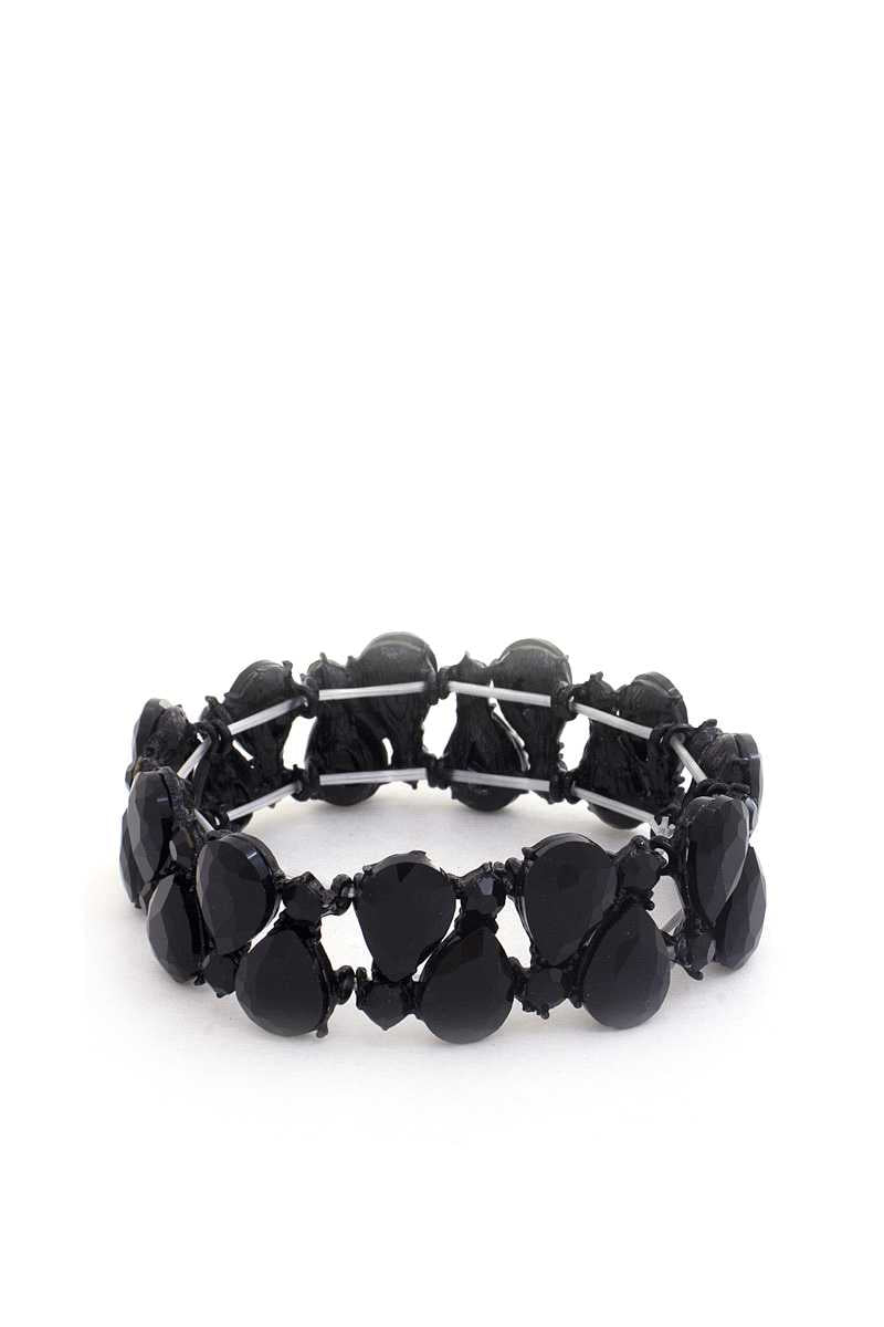 Teardrop Rhinestone Stretch Bracelet - Tigbul's Variety Fashion Shop