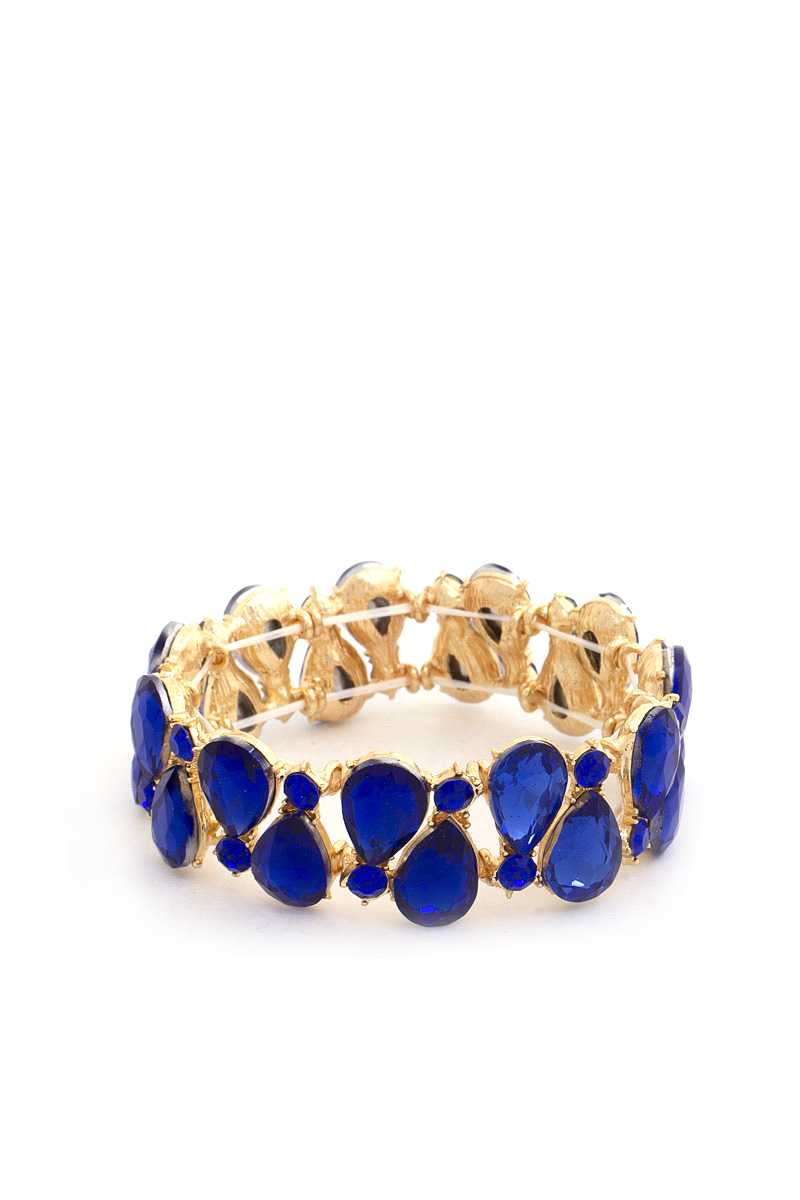 Teardrop Rhinestone Stretch Bracelet - Tigbul's Variety Fashion Shop
