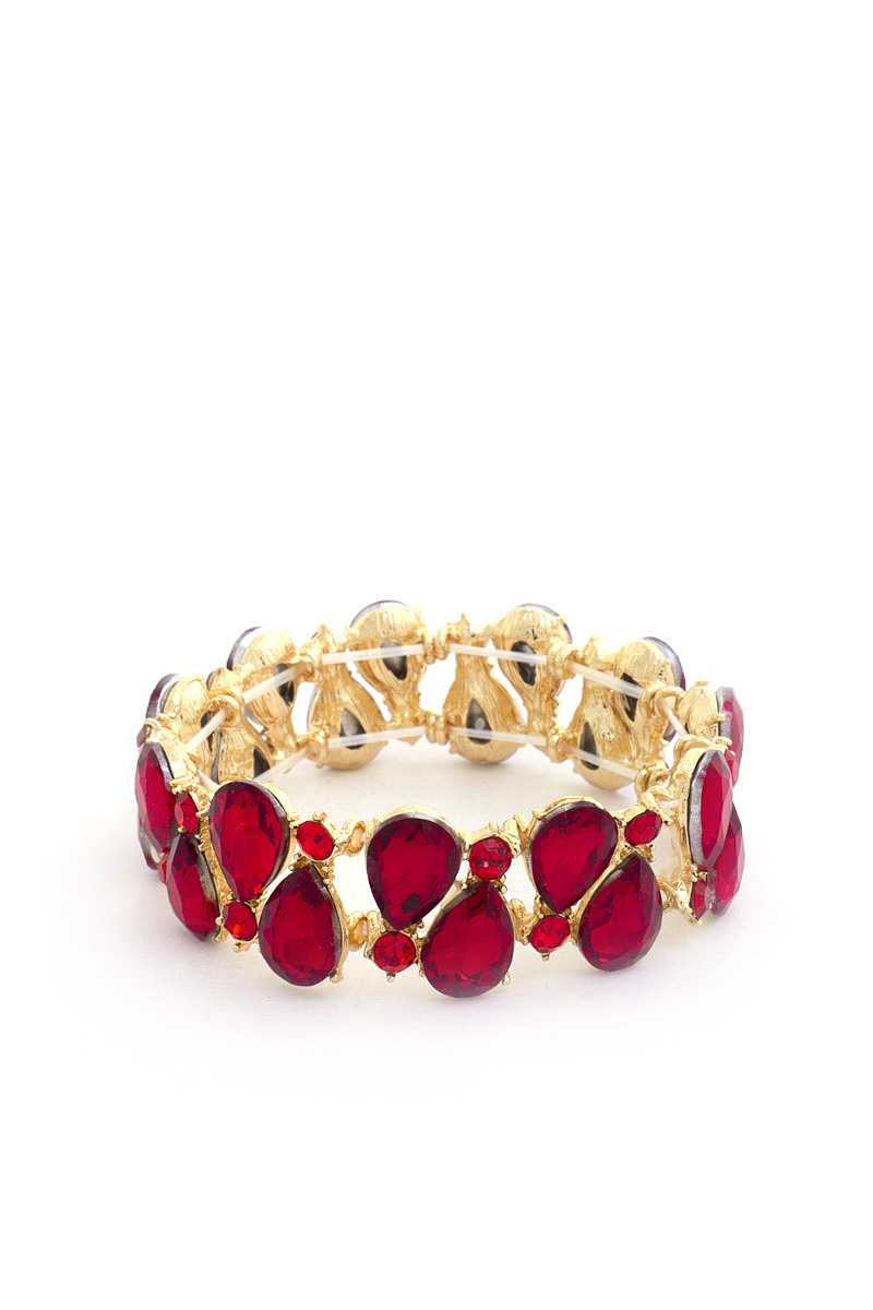 Teardrop Rhinestone Stretch Bracelet - Tigbul's Variety Fashion Shop