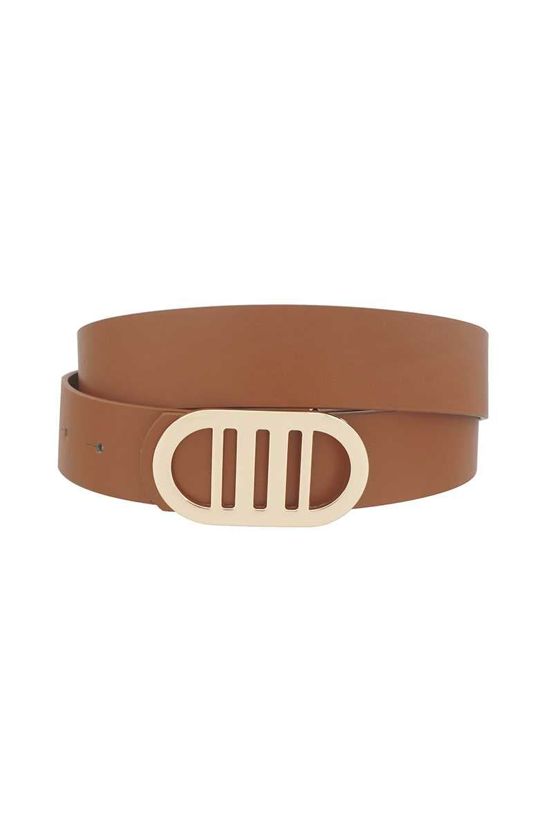 Modern Gridded Oval Standard Belt - Tigbuls Variety Fashion
