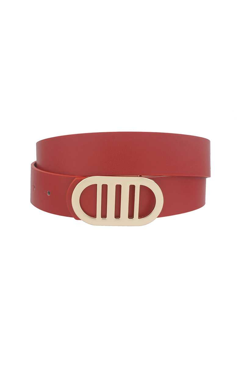 Modern Gridded Oval Standard Belt - Tigbuls Variety Fashion