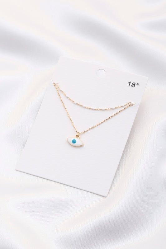 Eye Charm Layered Necklace - Tigbul's Variety Fashion Shop