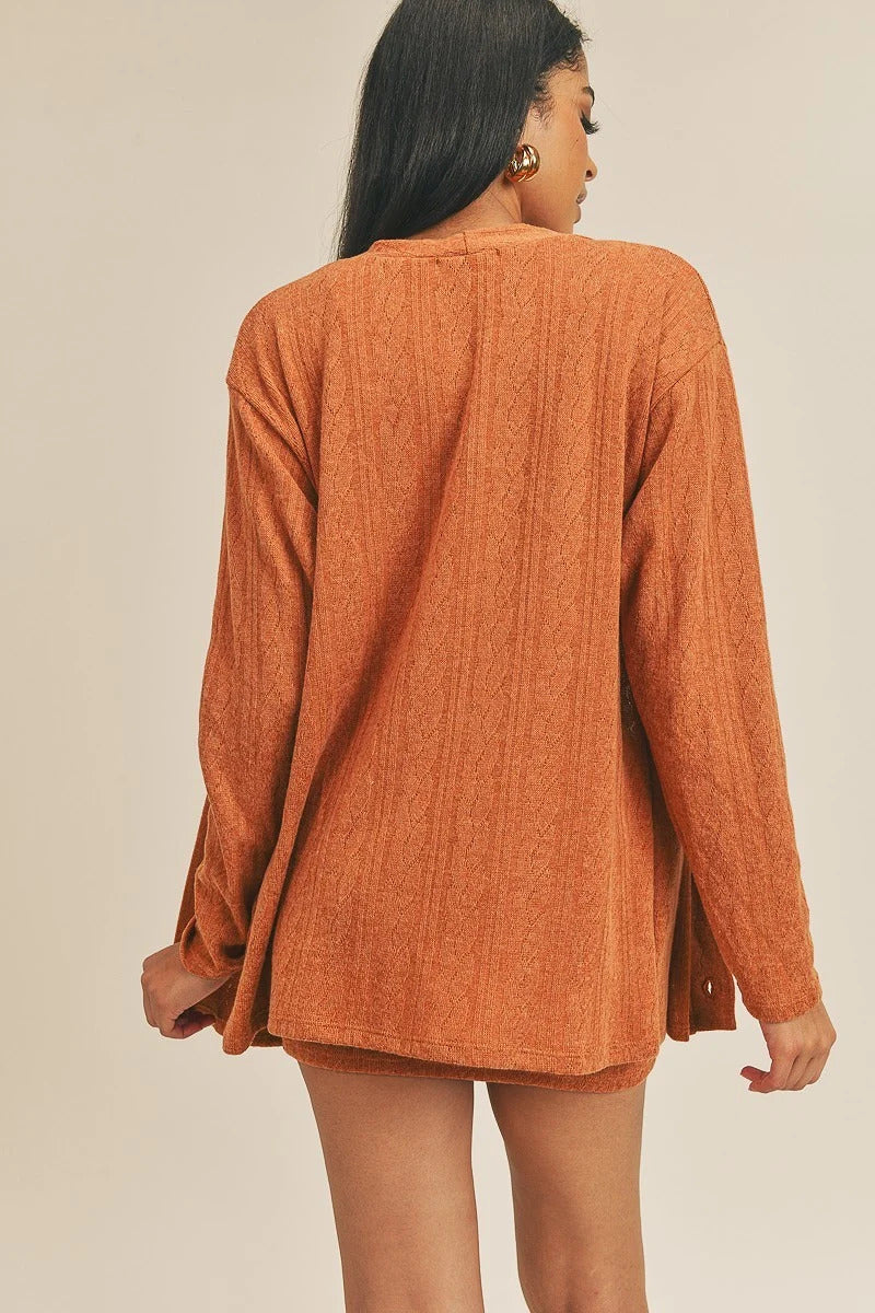 Cardigan Solid Color 3 Piece Set - Tigbuls Variety Fashion