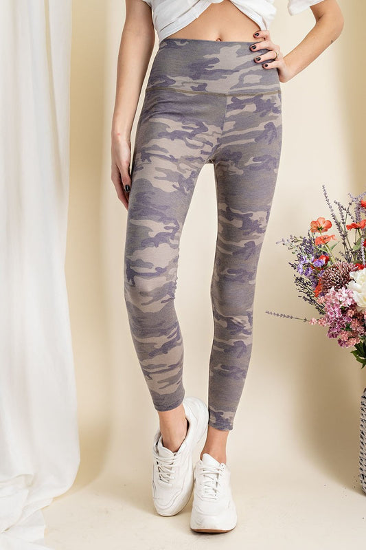 Camouflage Printed Rayon Spandex Leggings - Tigbuls Variety Fashion