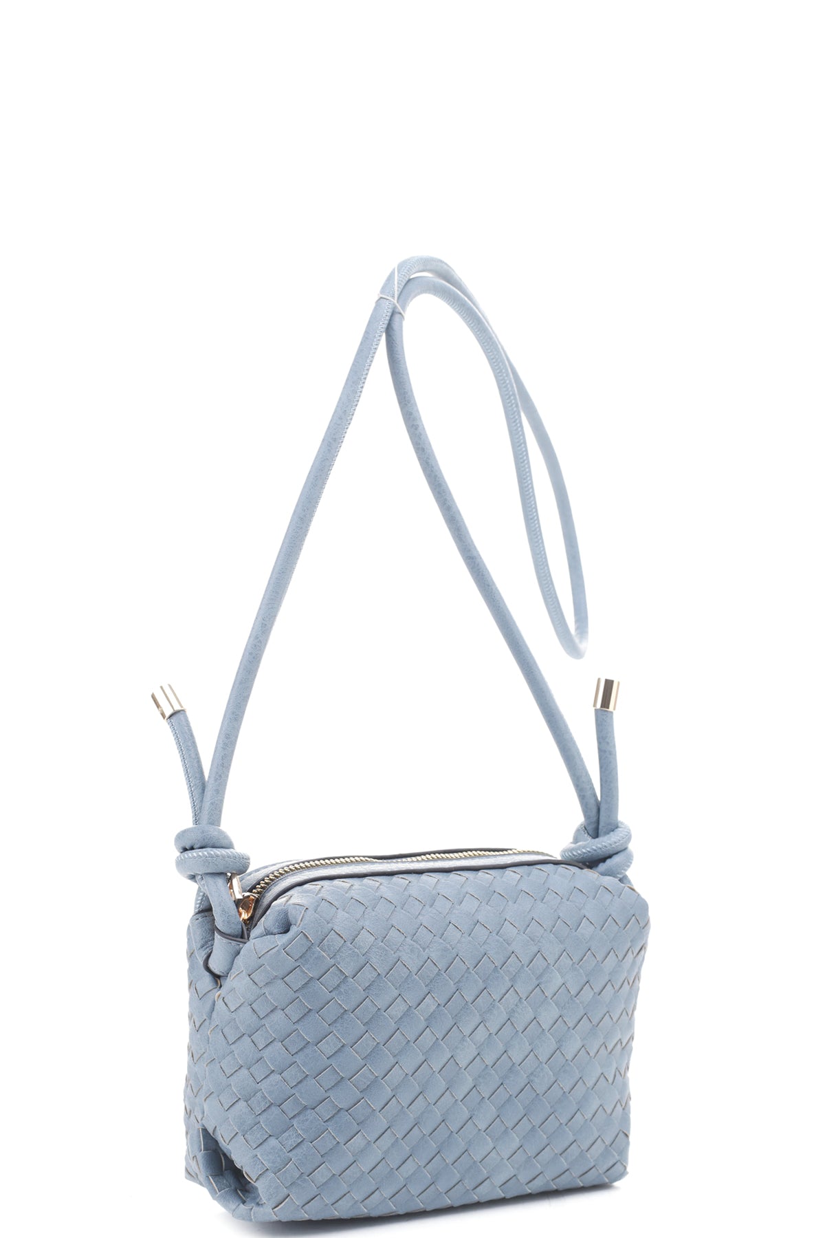 Braid Texture Zipper Crossbody Bag - Tigbul's Fashion
