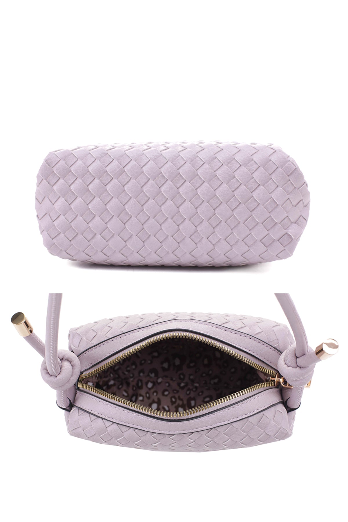 Braid Texture Zipper Crossbody Bag - Tigbul's Fashion