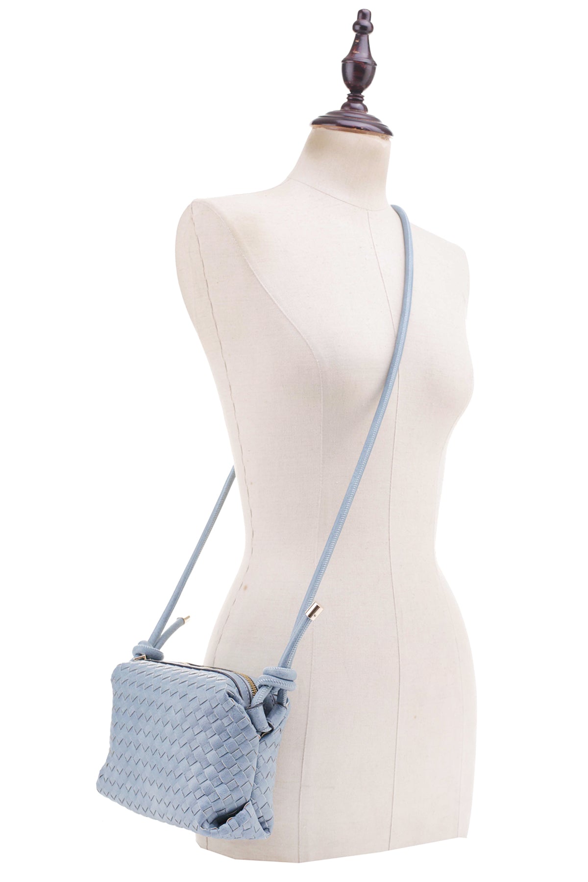 Braid Texture Zipper Crossbody Bag - Tigbul's Fashion