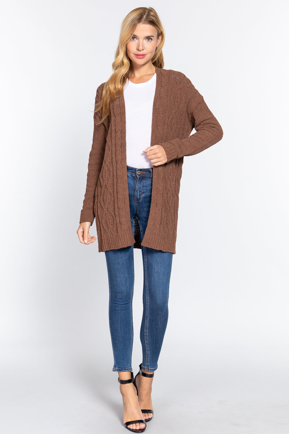 Chenille Sweater Cardigan - Tigbul's Fashion