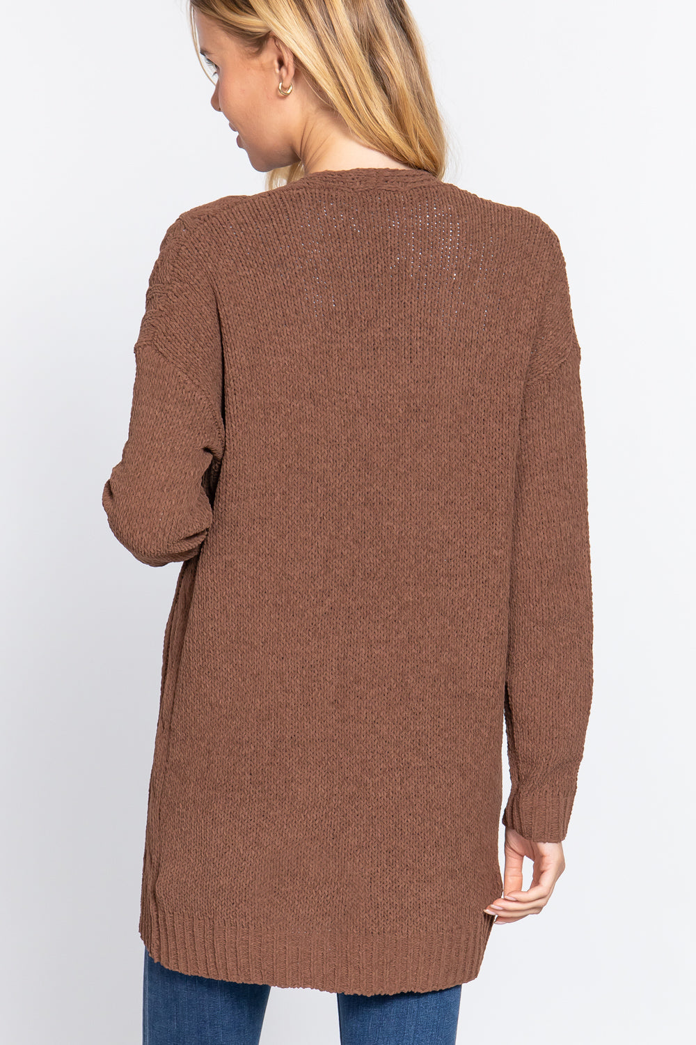 Chenille Sweater Cardigan - Tigbul's Fashion