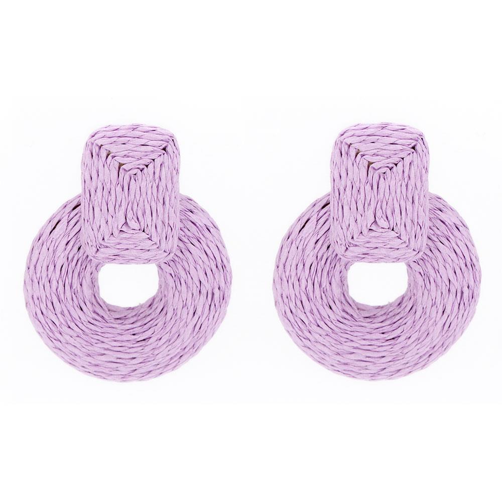 Rnd Col Raffia Wrap Earring - Tigbuls Variety Fashion