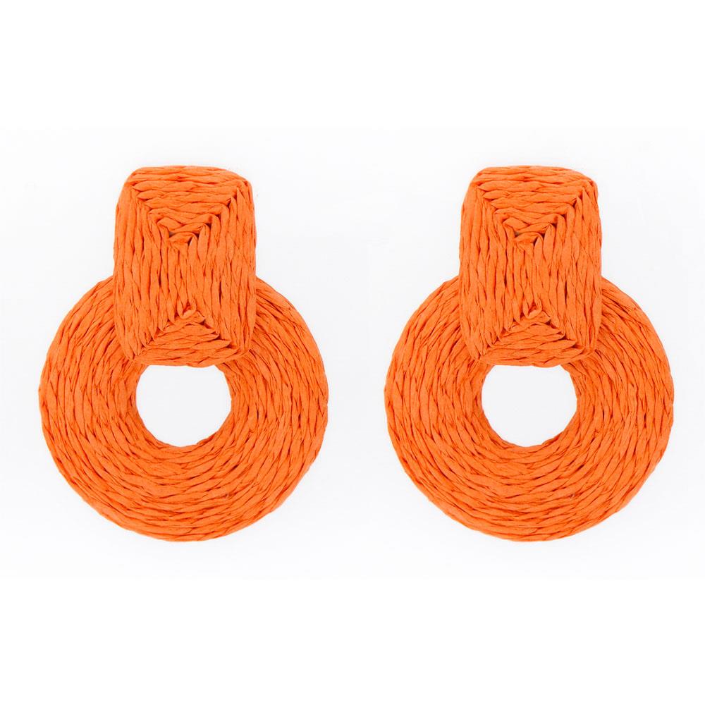 Rnd Col Raffia Wrap Earring - Tigbuls Variety Fashion