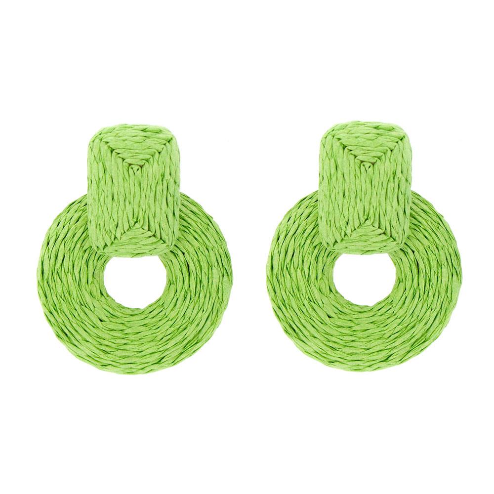 Rnd Col Raffia Wrap Earring - Tigbuls Variety Fashion