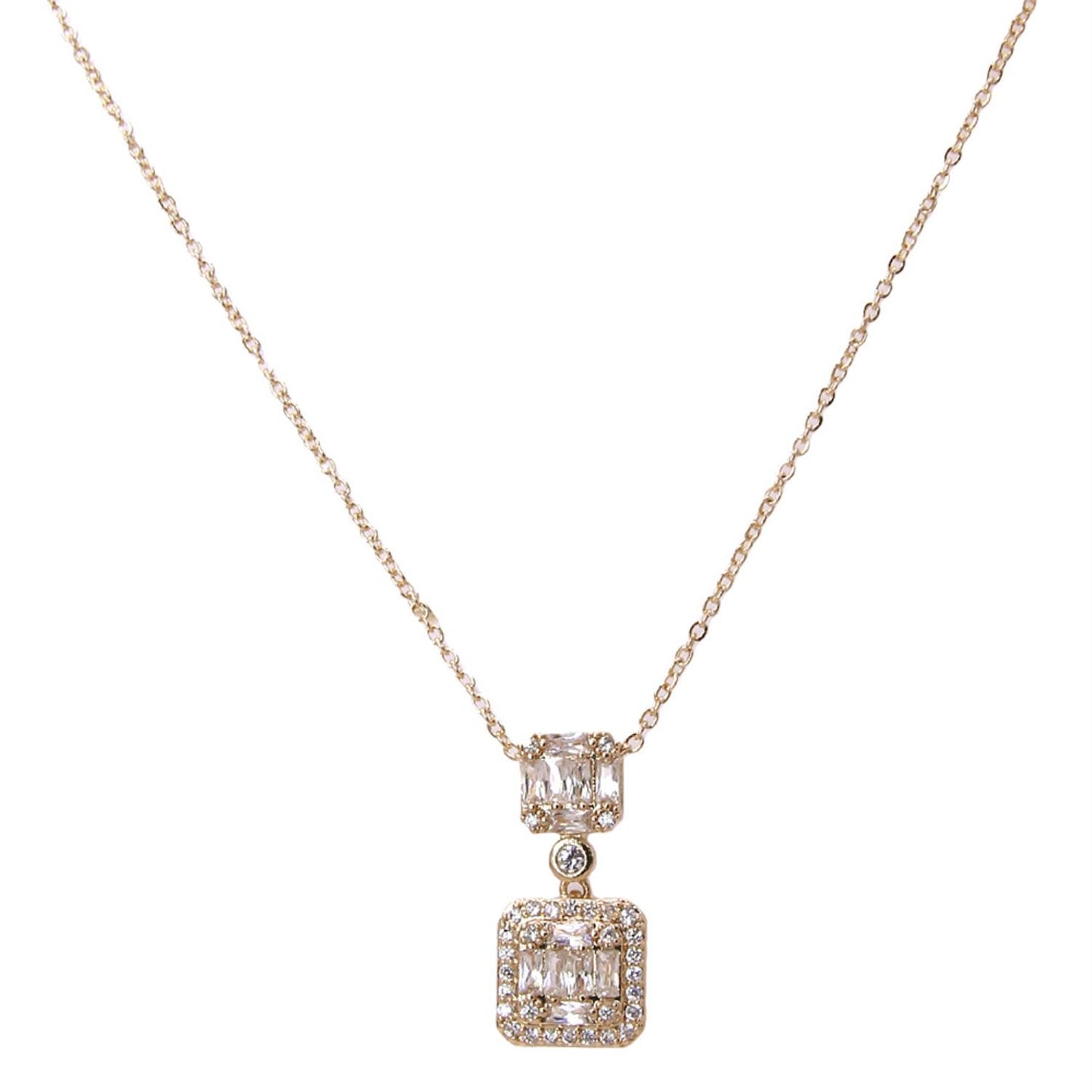 Double Square Necklace - Tigbul's Fashion