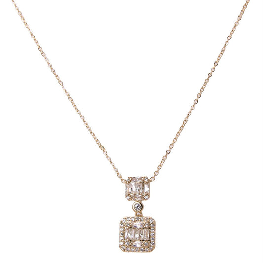 Double Square Necklace - Tigbul's Variety Fashion Shop