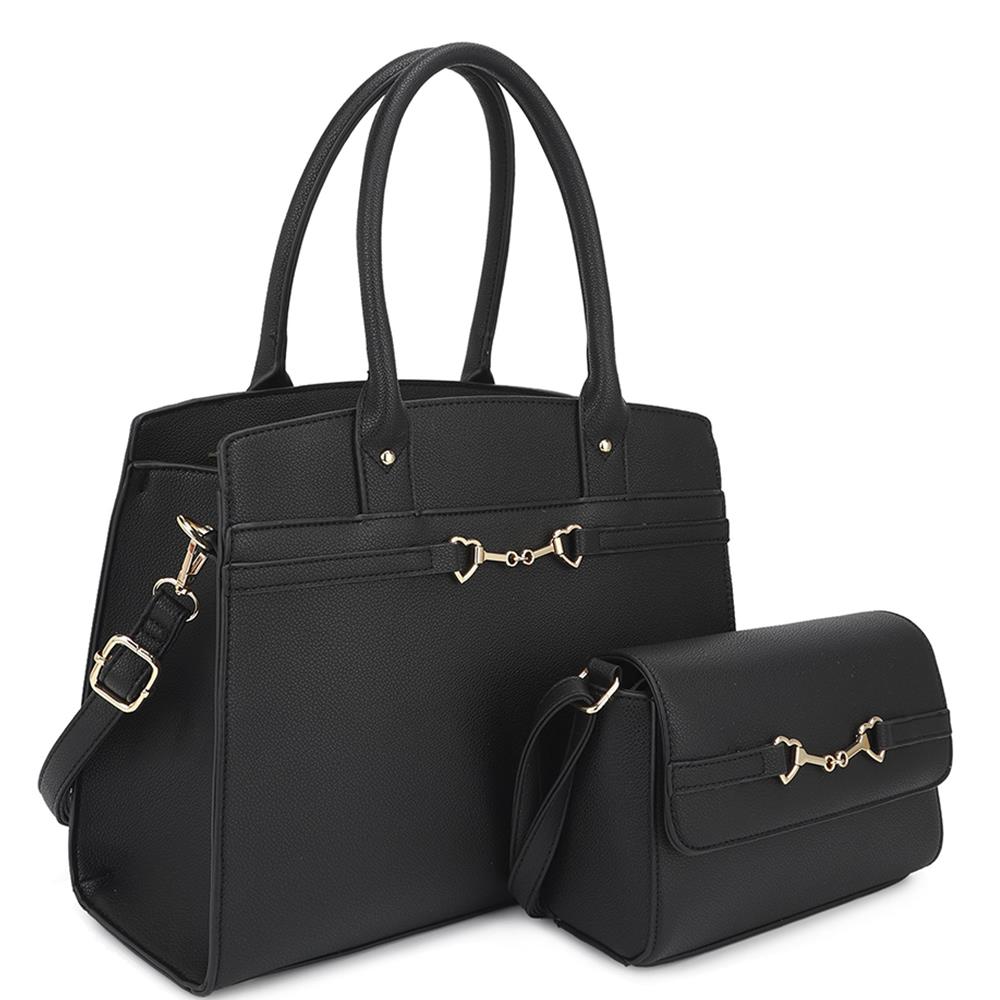 Handle Satchel & Crossbody Bag Set | Tigbuls Variety Fashion