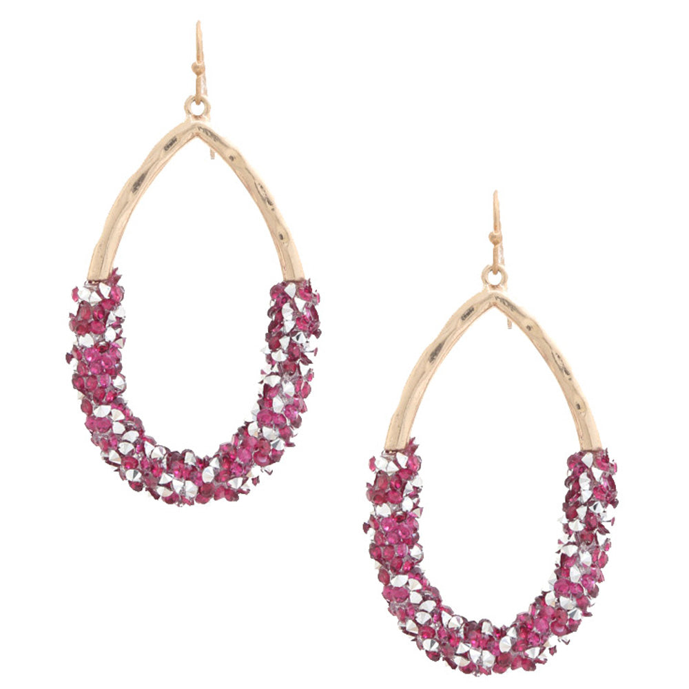 Beaded Teardrop Dangle Earring 2.75" - Tigbul's Variety Fashion Shop