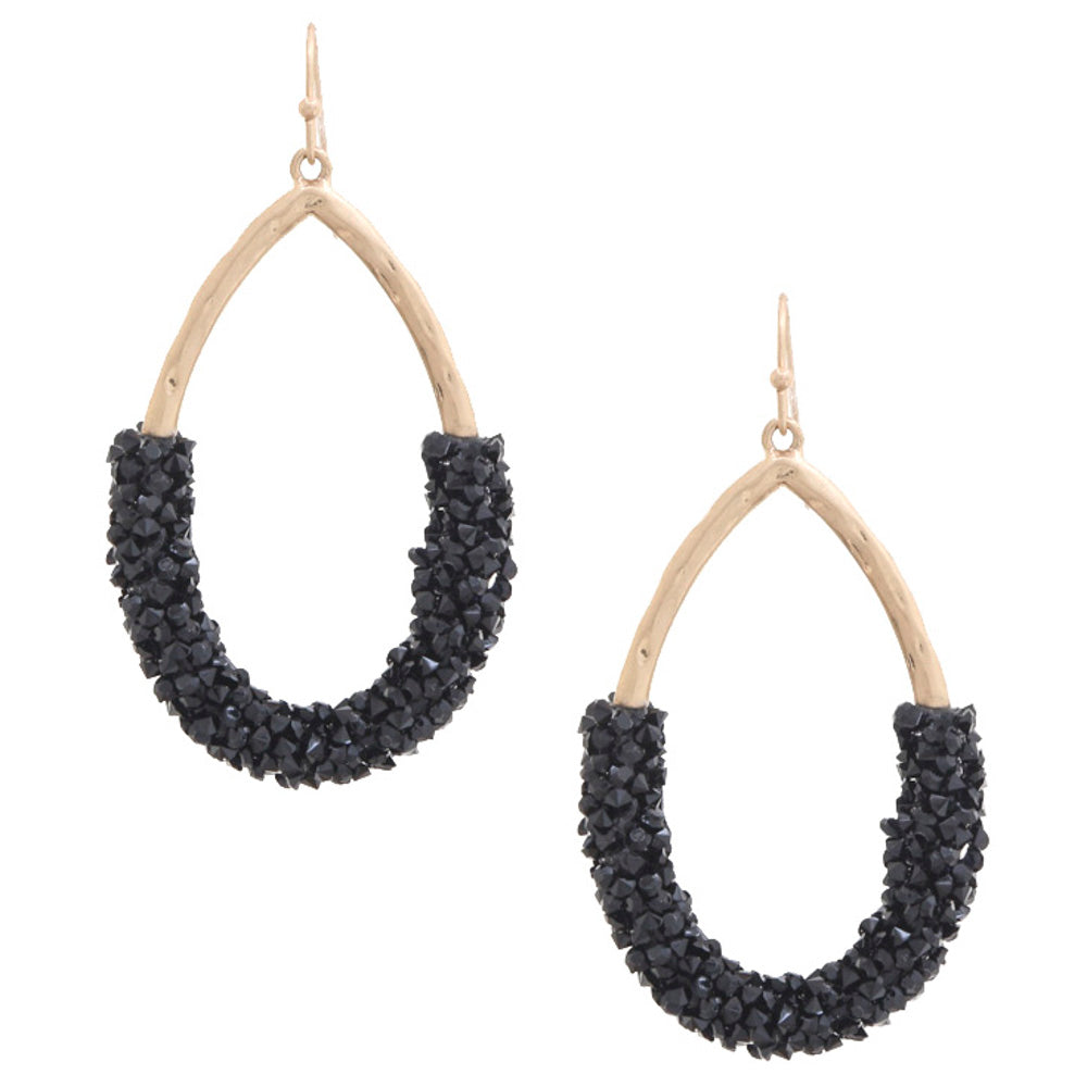 Beaded Teardrop Dangle Earring 2.75" - Tigbul's Variety Fashion Shop