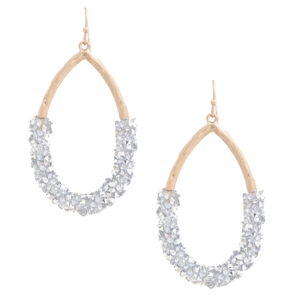 Beaded Teardrop Dangle Earring 2.75" - Tigbul's Variety Fashion Shop