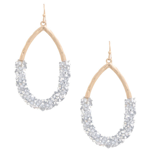 Beaded Teardrop Dangle Earring 2.75" - Tigbul's Variety Fashion Shop