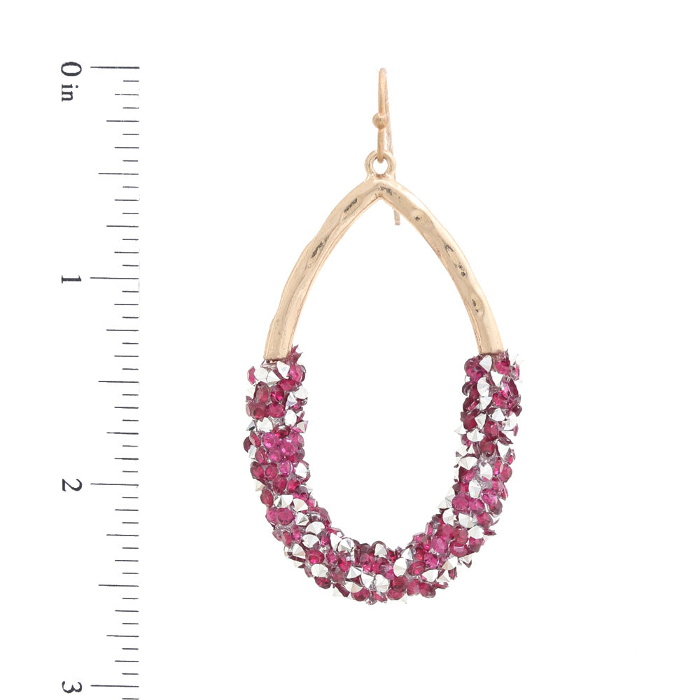 Beaded Teardrop Dangle Earring 2.75" - Tigbul's Variety Fashion Shop