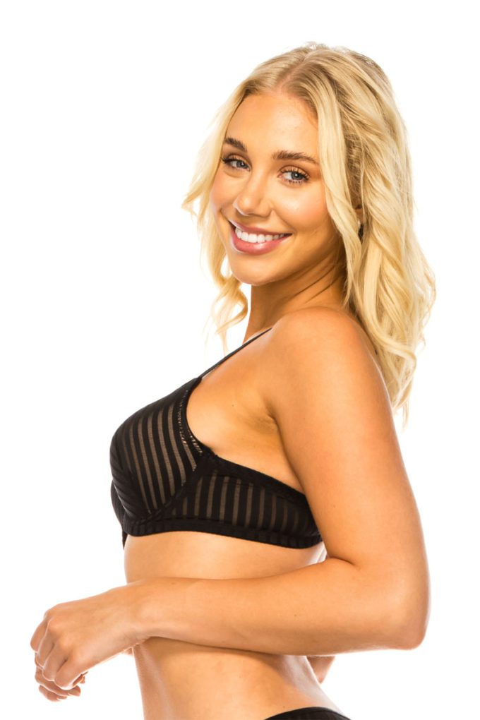 Stripe Lace Bra - Tigbuls Fashion