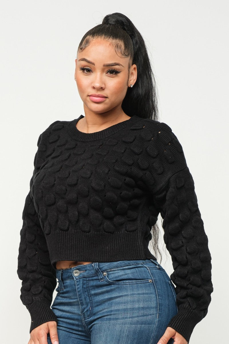 Checker Sweater Top - Tigbuls Variety Fashion