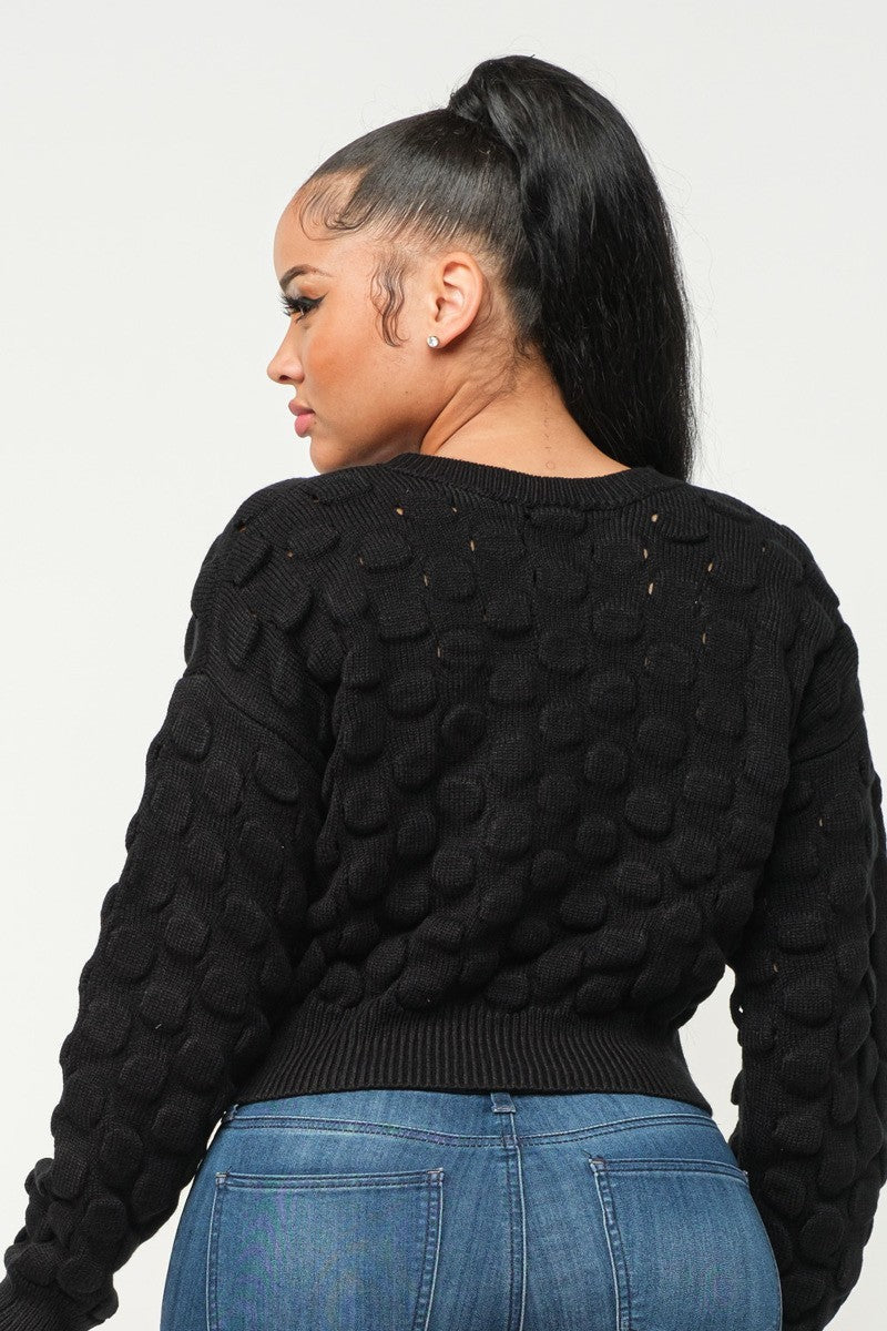 Checker Sweater Top - Tigbuls Variety Fashion