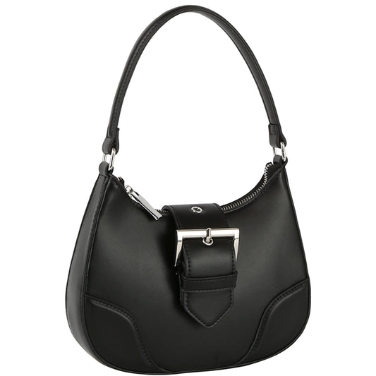Fashion Buckle Curve Handle Shoulder Bag - Tigbul's Variety Fashion Shop