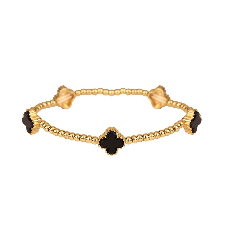 Metal Flower Station Stretch Bracelet - Tigbuls Variety Fashion